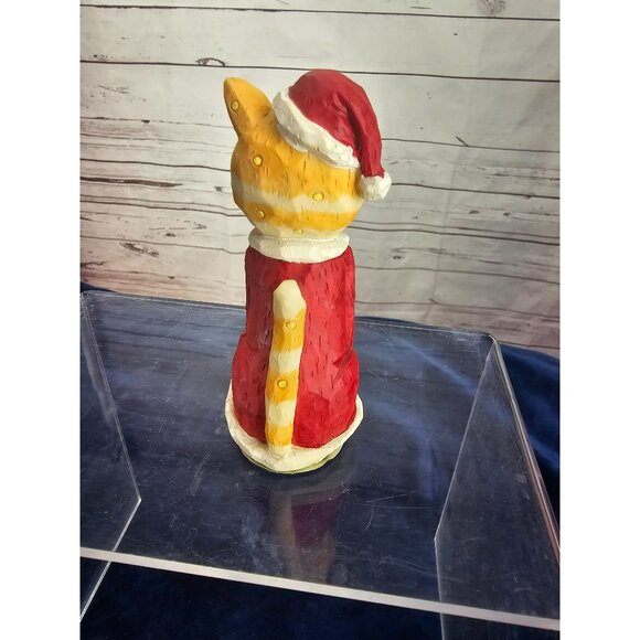 World Bazaars Holiday Collection Resin Cat Christmas Figurine‎ Decoration - Picture 6 of 7